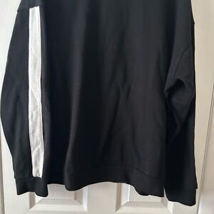 Black Sweatshirt with White Stripe